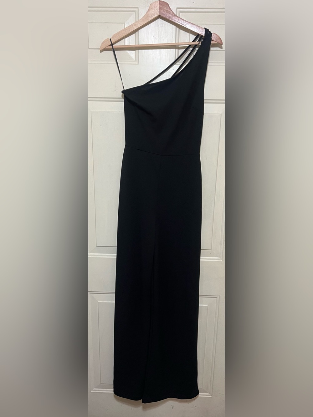 Lovely Day Black One Shoulder Strappy Wide Leg Jumpsuit